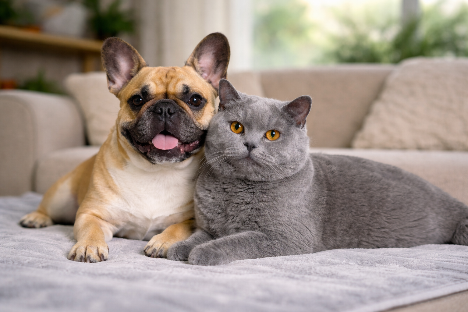 Vivere con un Bulldog Francese e un British Shorthair : due razze iconiche a confronto..
